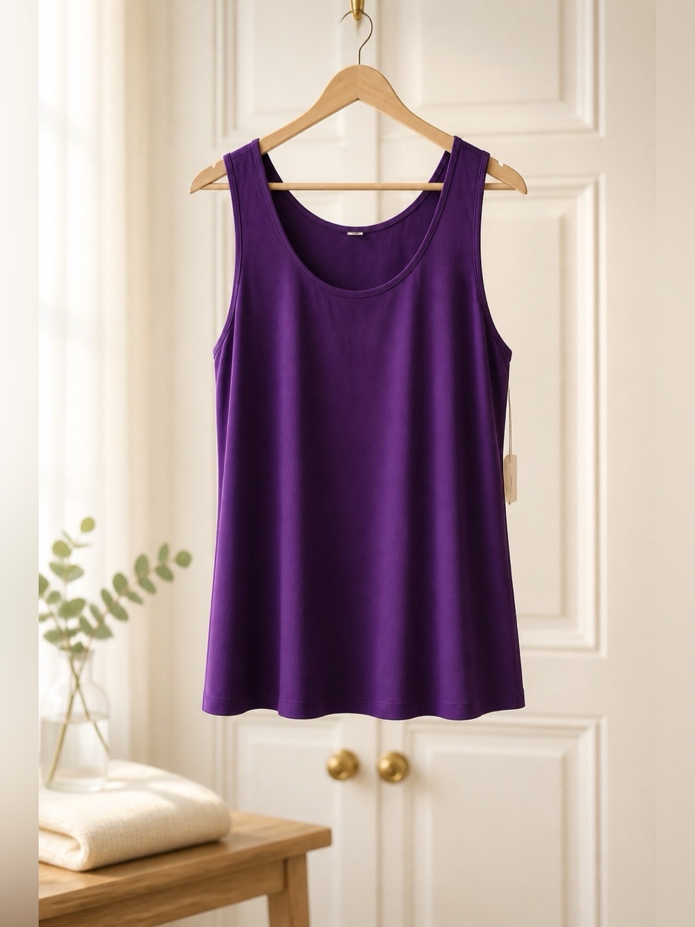 Xersion Scoop Neck Tank - Deep Purple